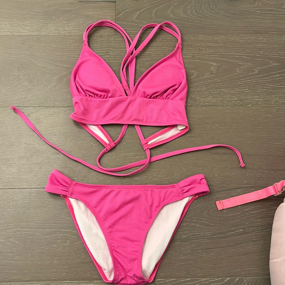 S hot pink bikini